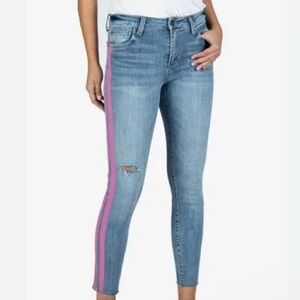Kut from the Kloth Pink Striped Jeans - Size 4